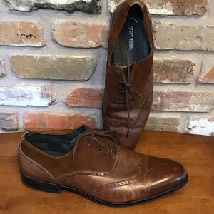 STACY ADAMS Men's Memory Foam Brown Suede & Leather Wingtip Oxford Shoes 13